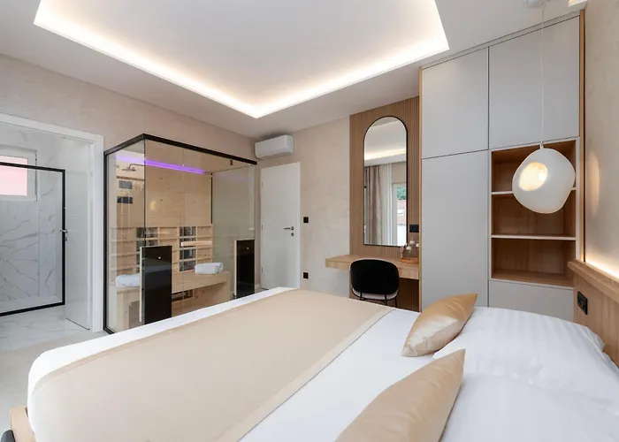아파트 Deluxe Paula With Private Pool And Sauna *
